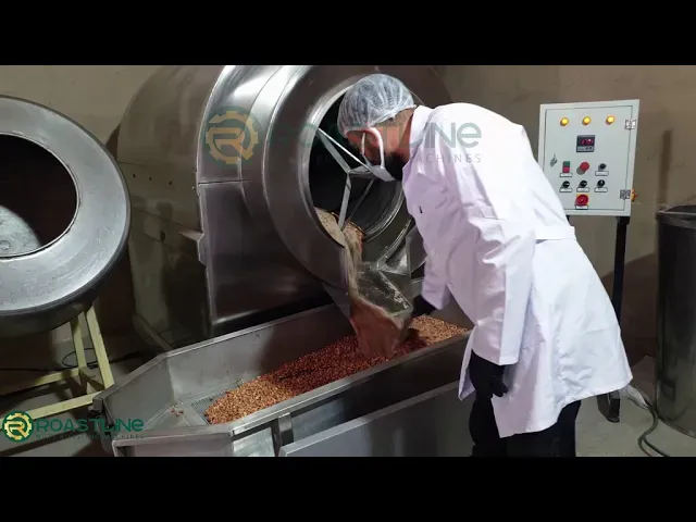 Roasted hazelnut machine with 50-60 kg capacity made by Roastline